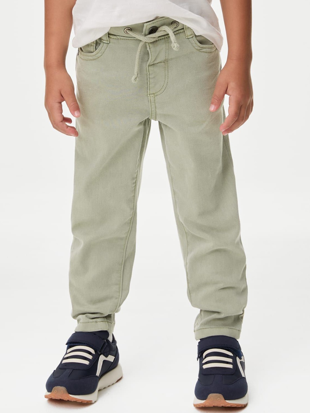 

Marks & Spencer Boys Skinny Fit High-Rise Jeans, Green