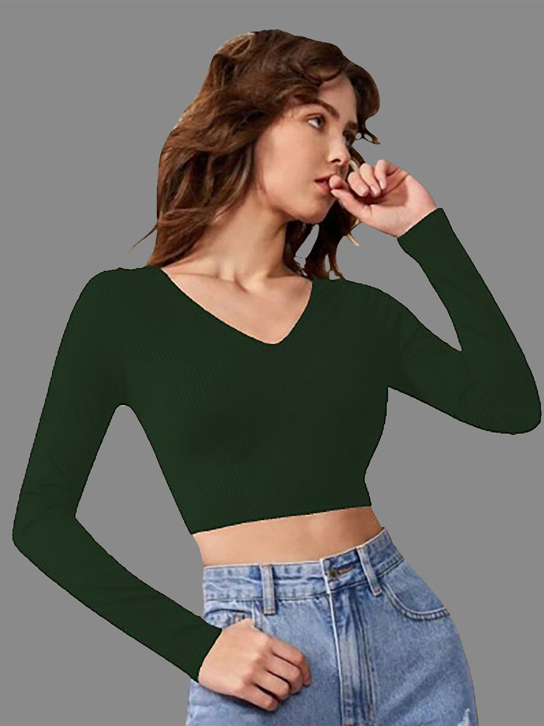 

Dream Beauty Fashion Crop Top, Green