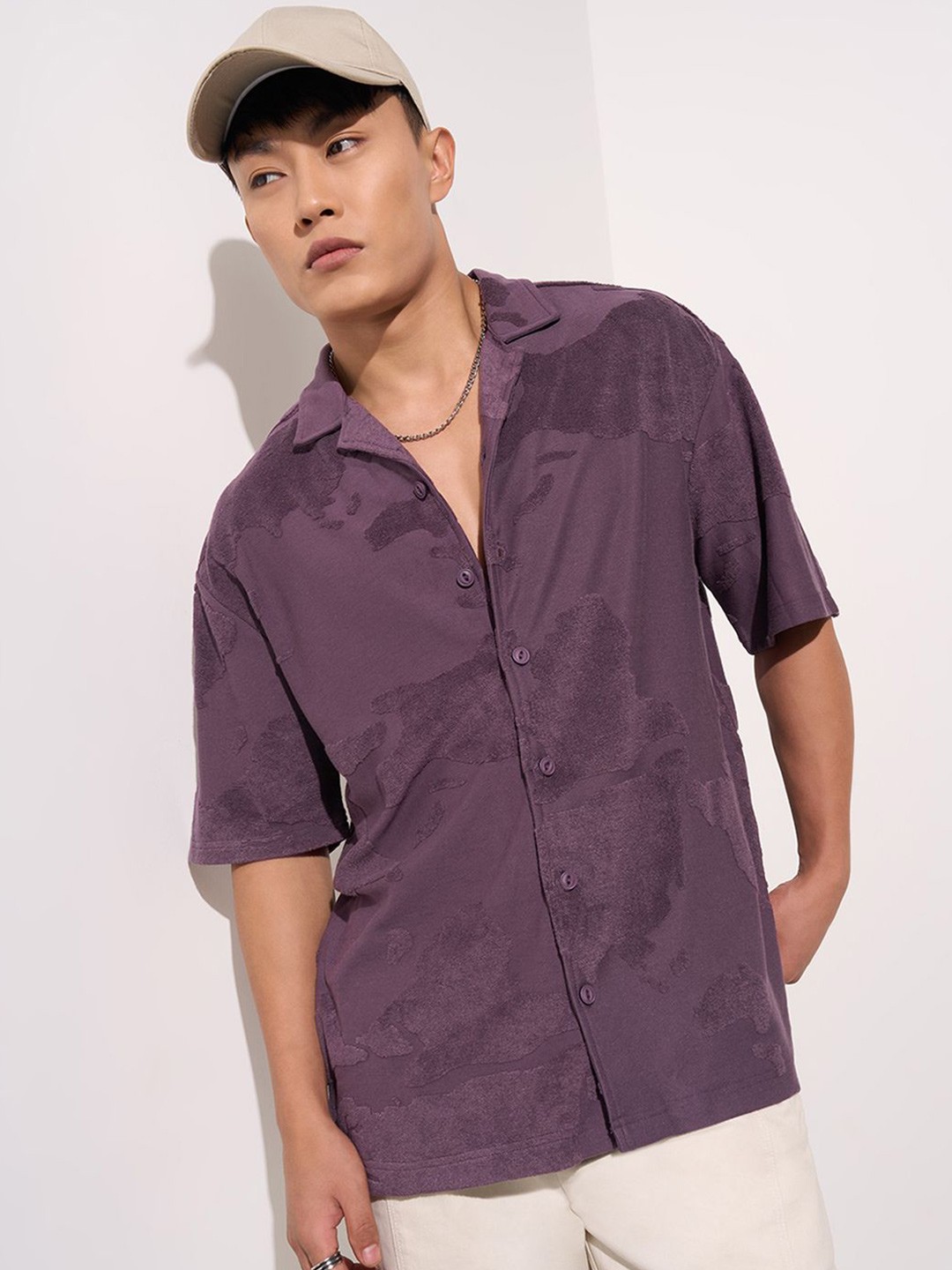 

Street 808 by Pantaloons Men Opaque Casual Shirt, Lavender