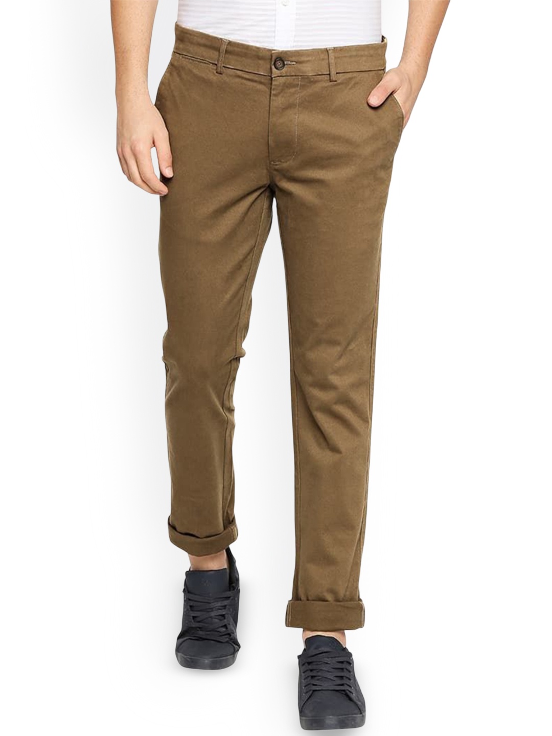 

Basics Men Comfort Trousers, Brown