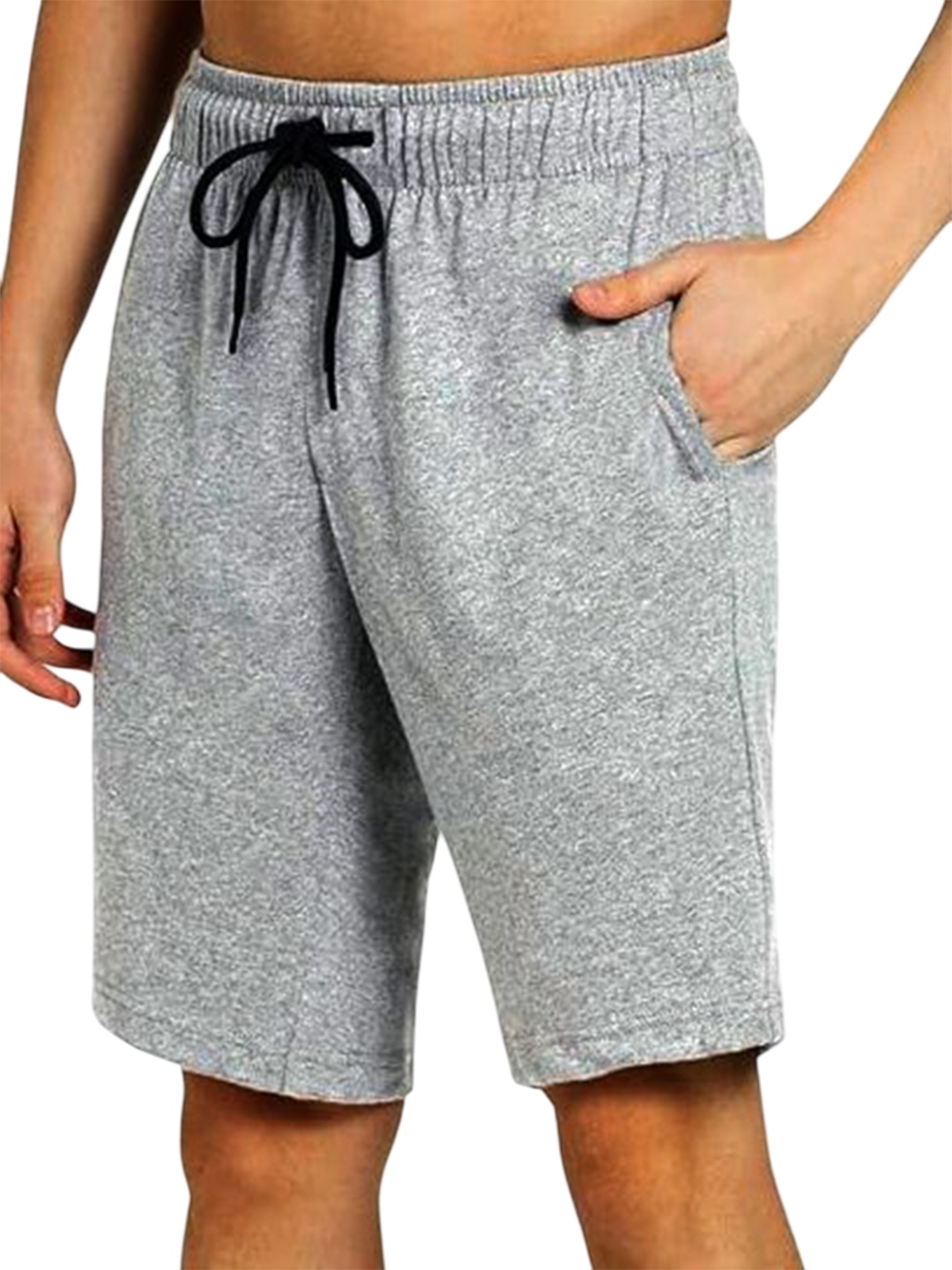 

Moda Rapido Men Solid Regular Fit Outdoor Mid-Rise Shorts, Grey melange