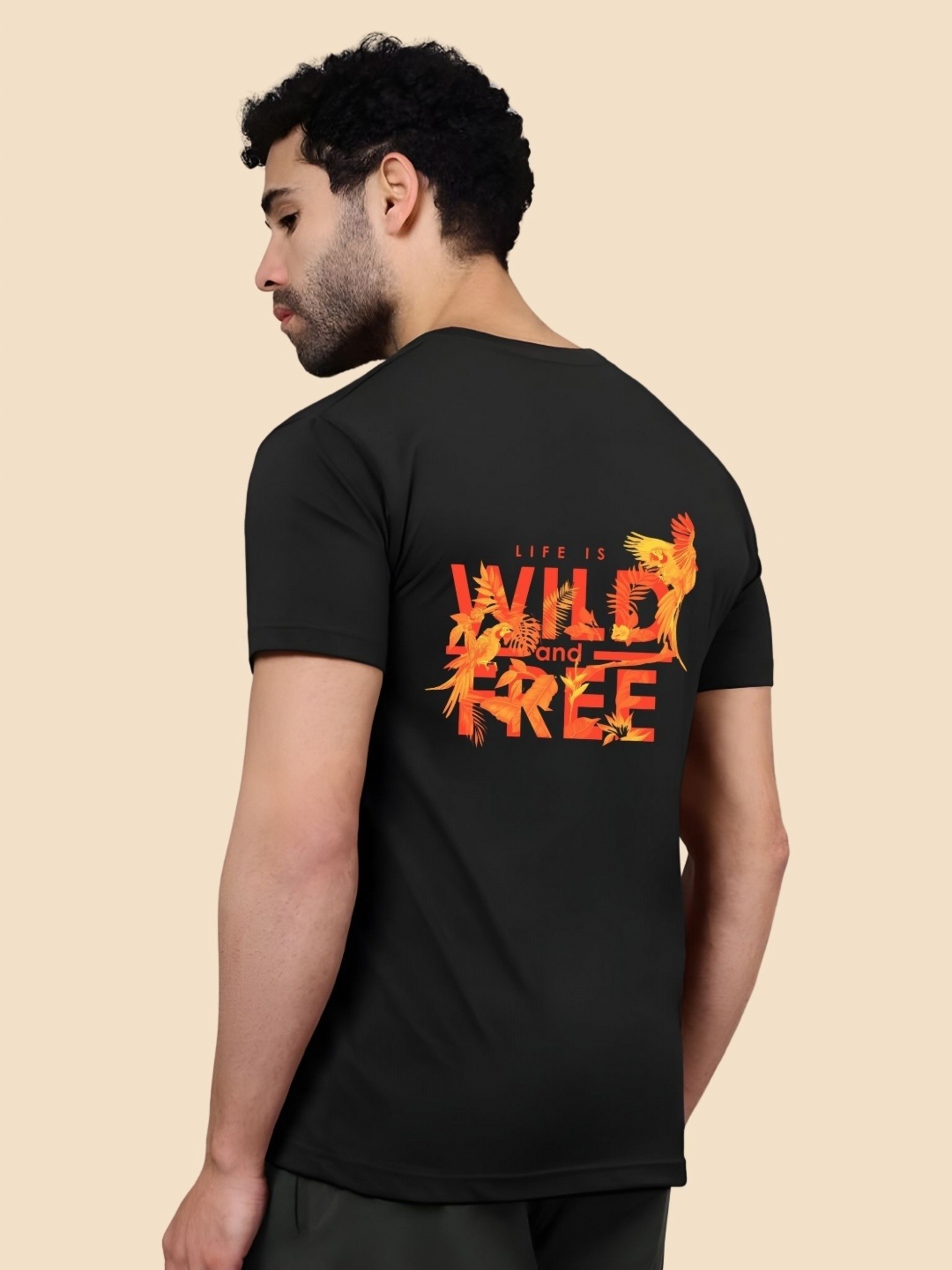 

SZN Men Typography Printed Round Neck Cotton T-shirt, Black