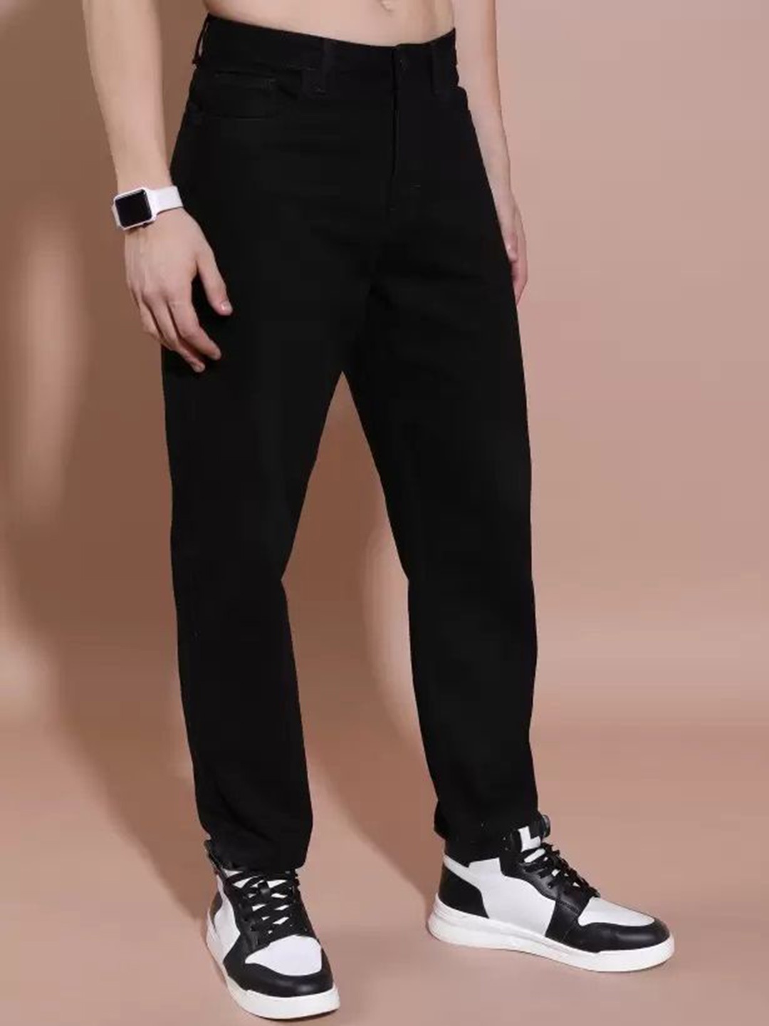 

COMFITS Men Cotton Mid-Rise Classic Jeans, Black