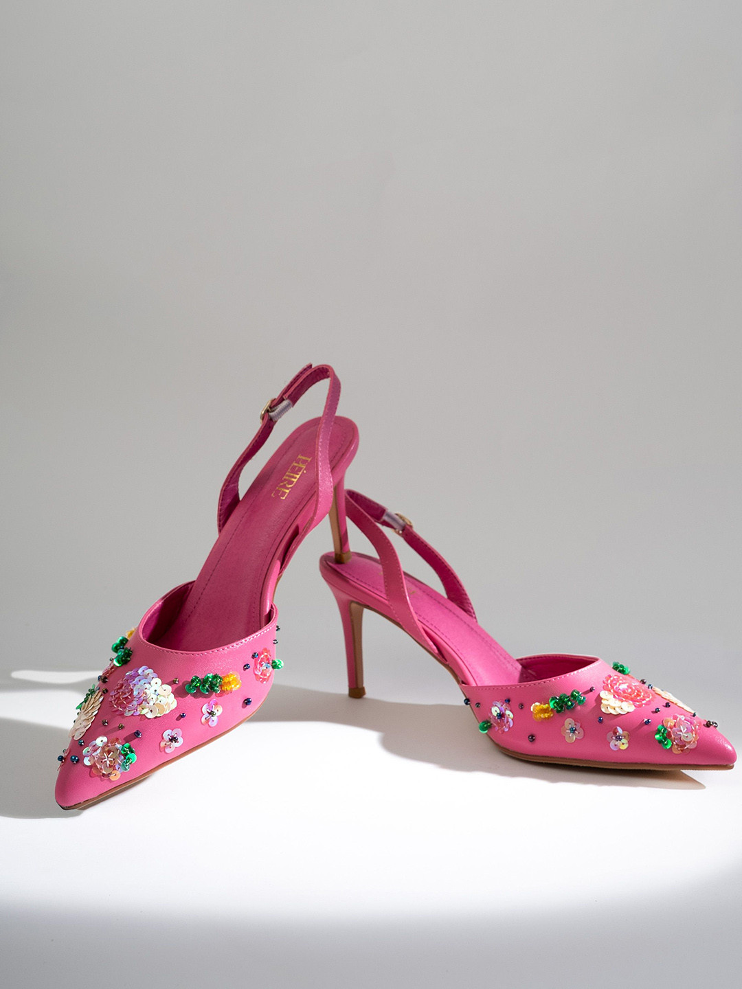 

Peire Women Printed Stiletto Pumps, Pink