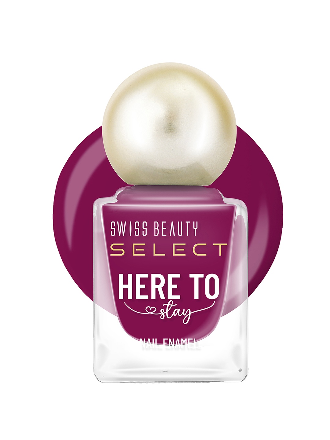 

SWISS BEAUTY Here To Stay Waterproof Nail Enamel 12ml - Thats Burgundy 19, Purple