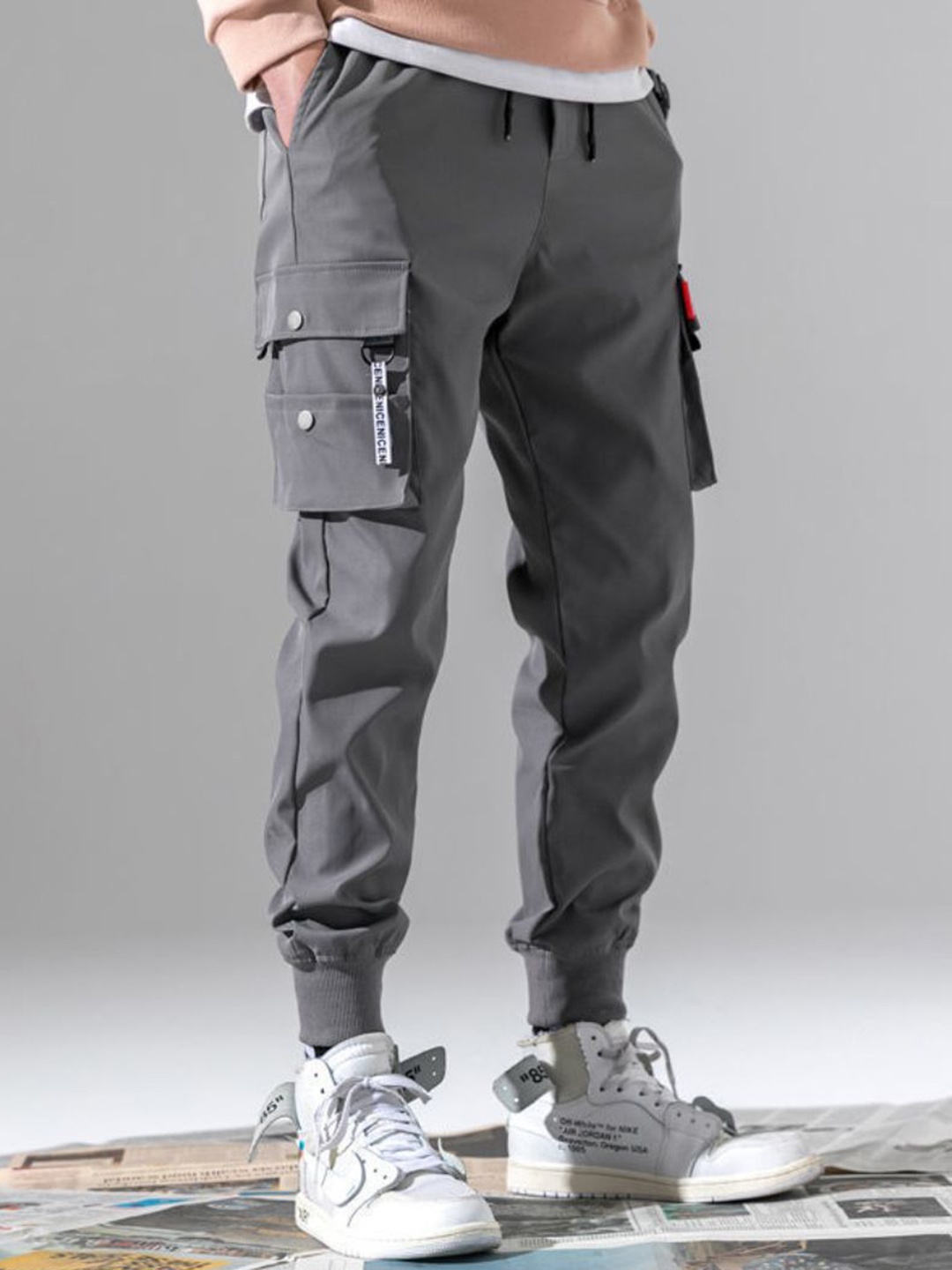 

StyleCast Men Joggers Trousers, Grey