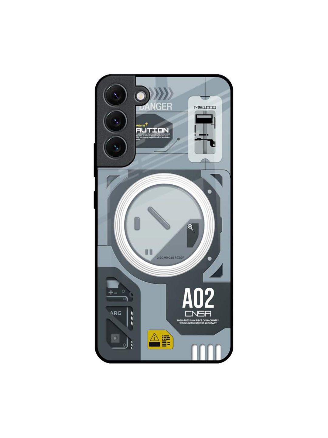 

QRIOH Modern Technology Printed Samsung Galaxy S22 Plus Back Case, Grey