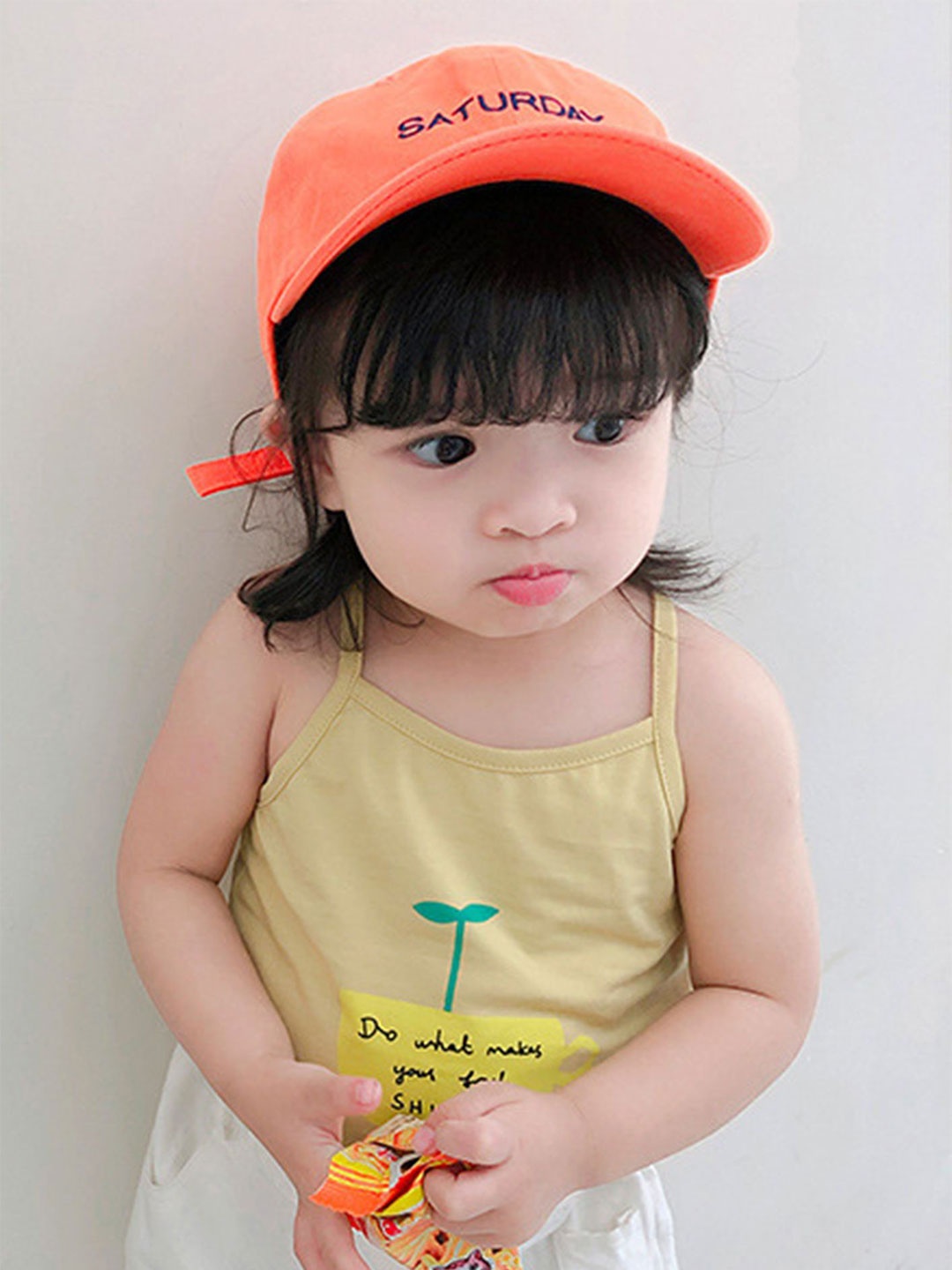 

LULU & SKY Cotton Crop Top, Yellow