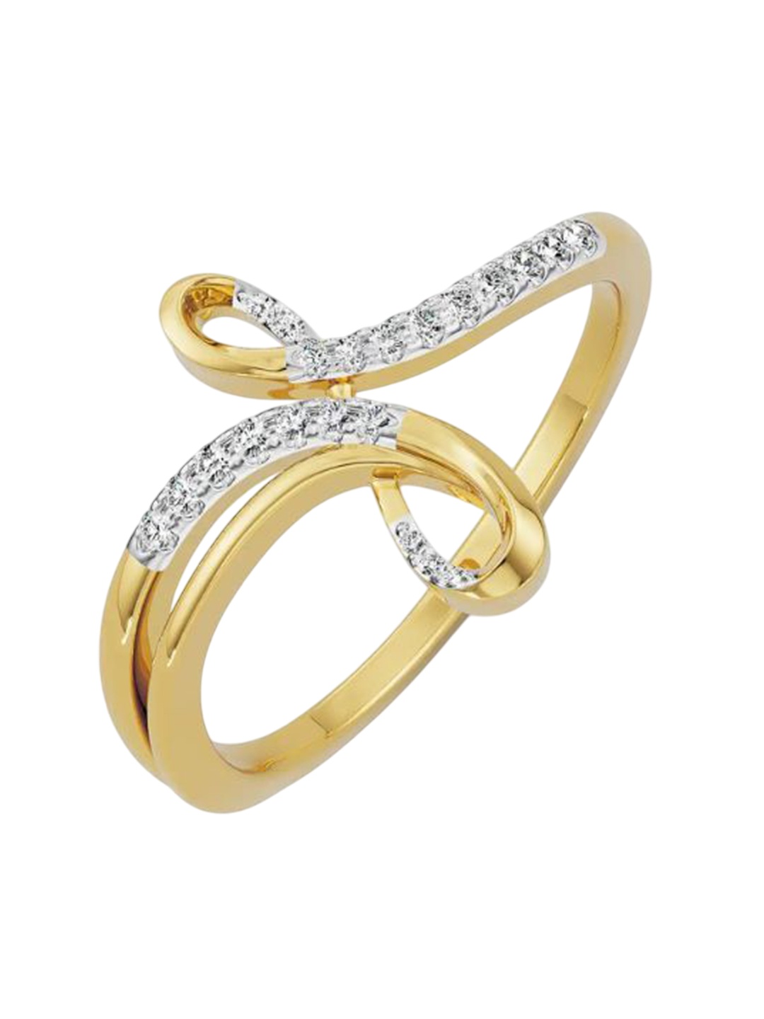 

Emori Minimalist Twisted Diamond Band, Yellow