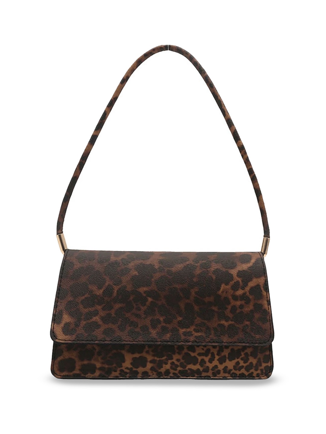 

LULU & SKY Printed PU Structured Handheld Bag with Bow Detail, Brown