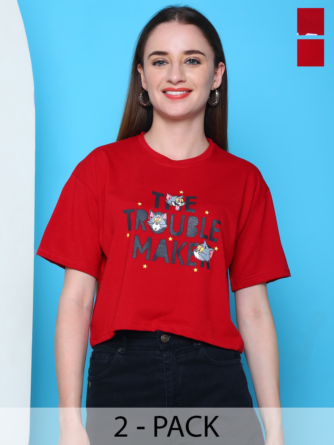 

Dreambe Women Typography 2 Wonder Woman Printed Fusion Applique T-shirt, Multi