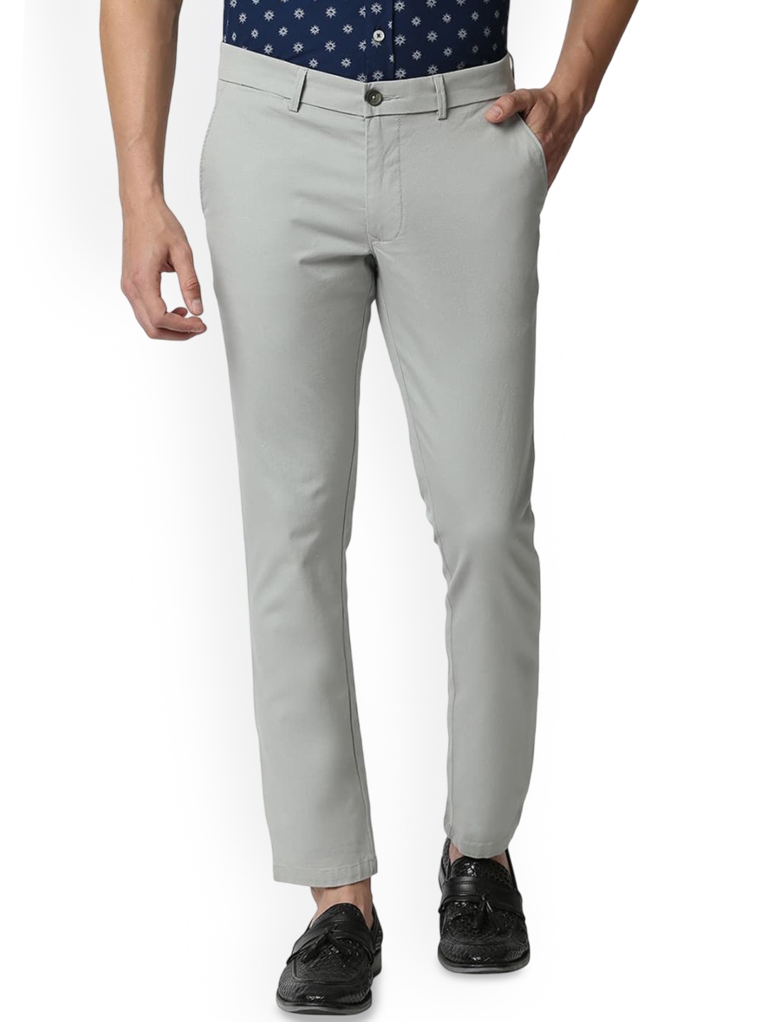 

Basics Men Comfort Low-Rise Trousers, Green