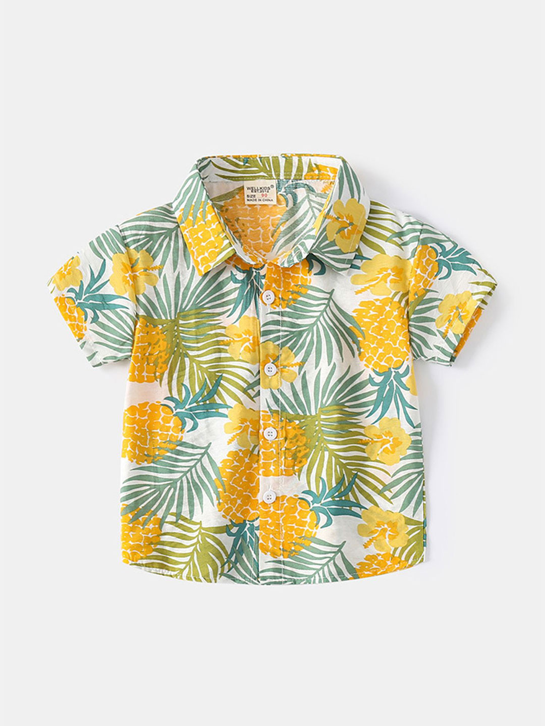 

LULU & SKY Boys Floral Opaque Printed Casual Shirt, Yellow