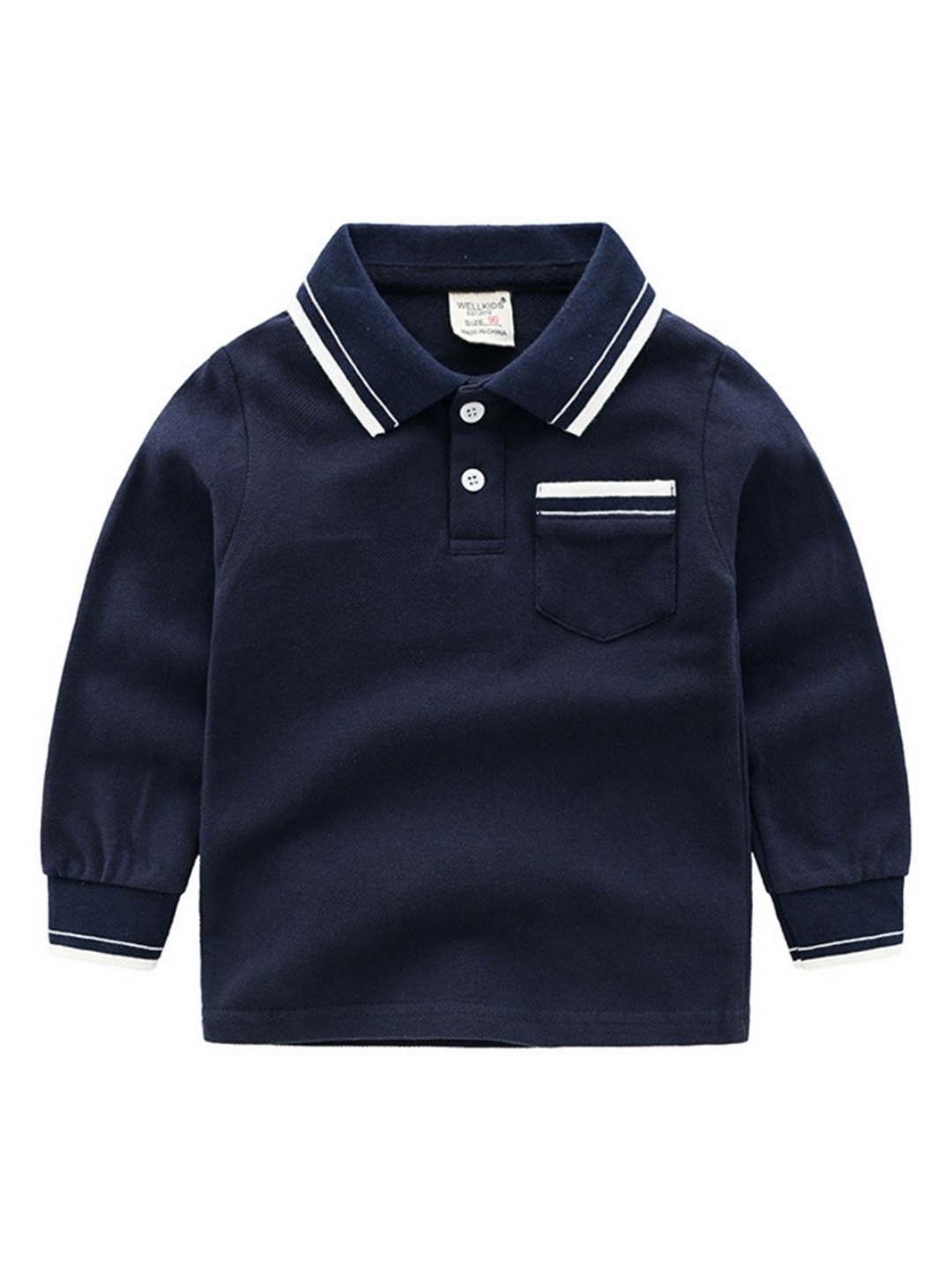 

LULU & SKY Boys Polo Collar Pockets T-shirt, Navy blue