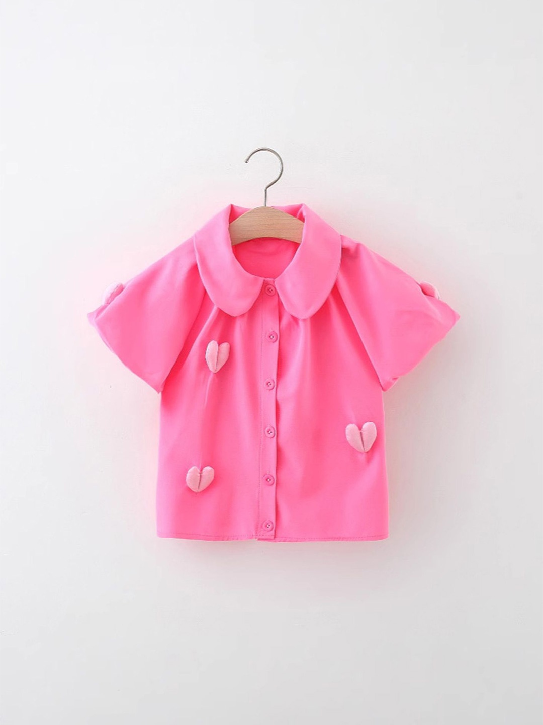 

LULU & SKY Floral Flared Sleeve Shirt Style Top, Pink