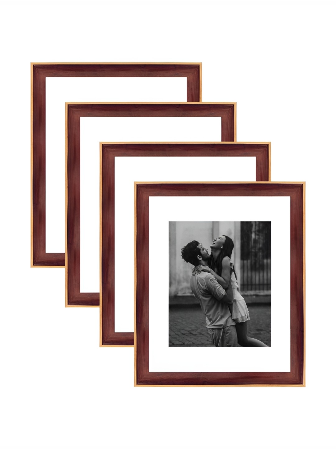 

Art Street Brown & Gold-Toned 2 to 4 Pieces Wood Wall Photo Frames