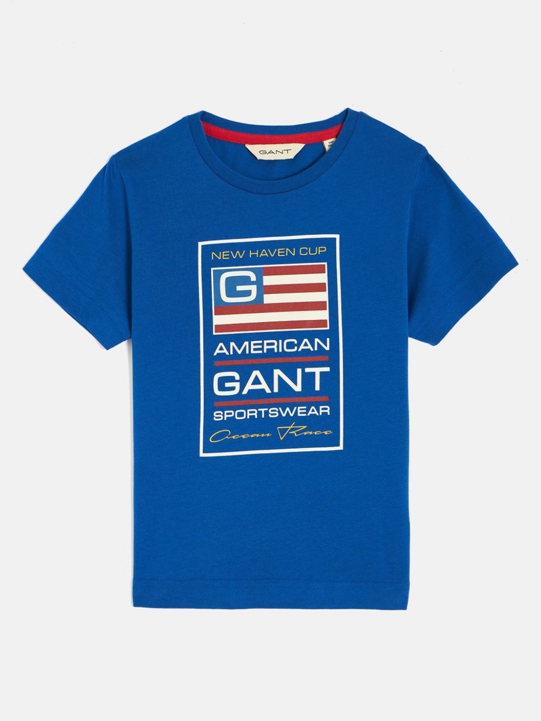 

GANT Boys Typography Printed Pure Cotton T-shirt, Blue