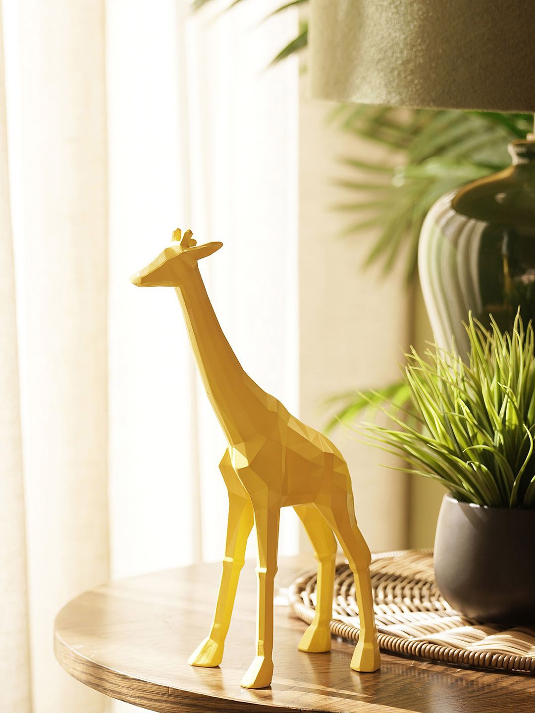 

Pure Home and Living Yellow Polyresin Giraffe Figurine Showpiece