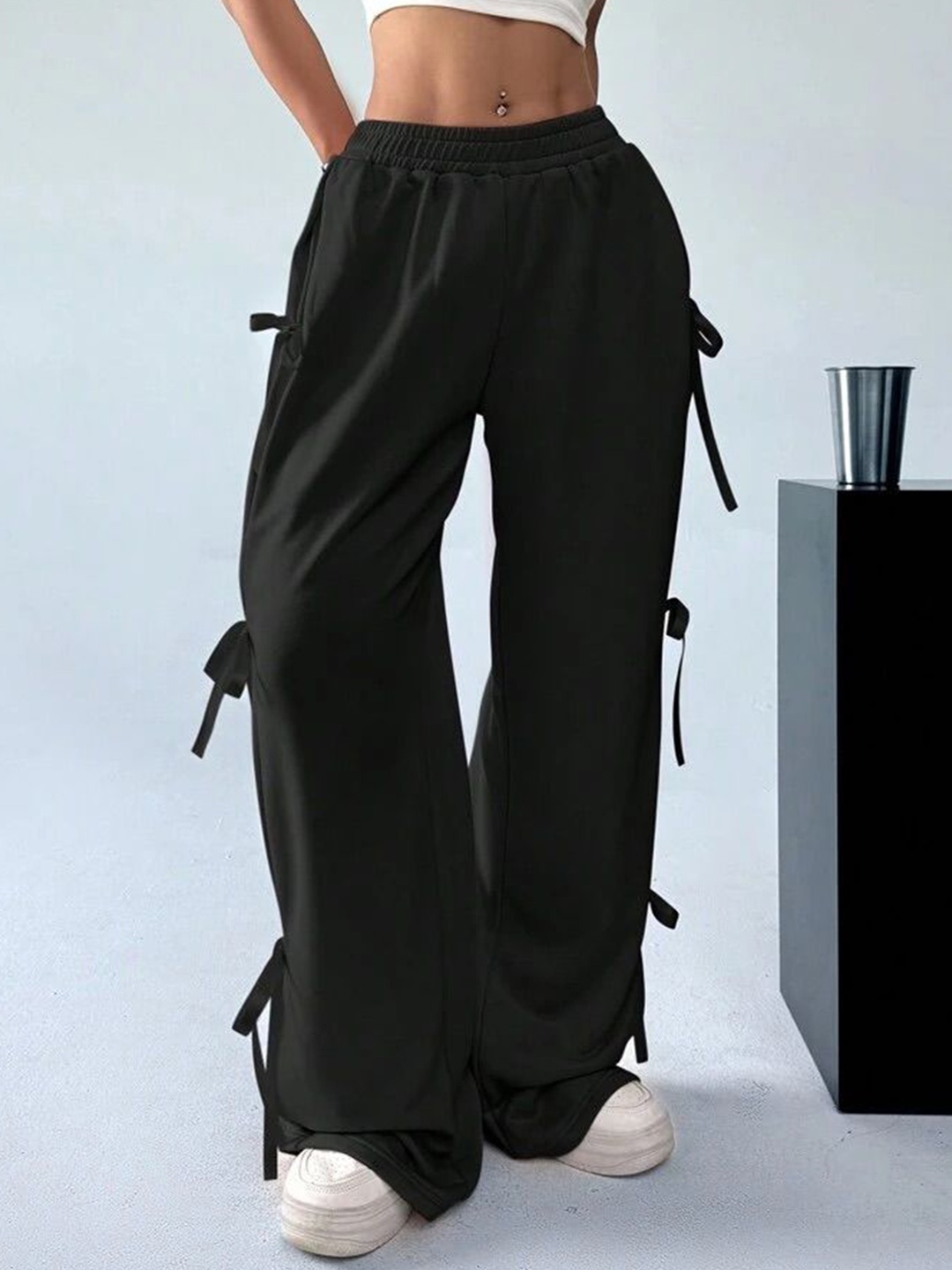 

TABADTOD Women Relaxed Loose Fit Easy Wash Joggers Trousers, Black