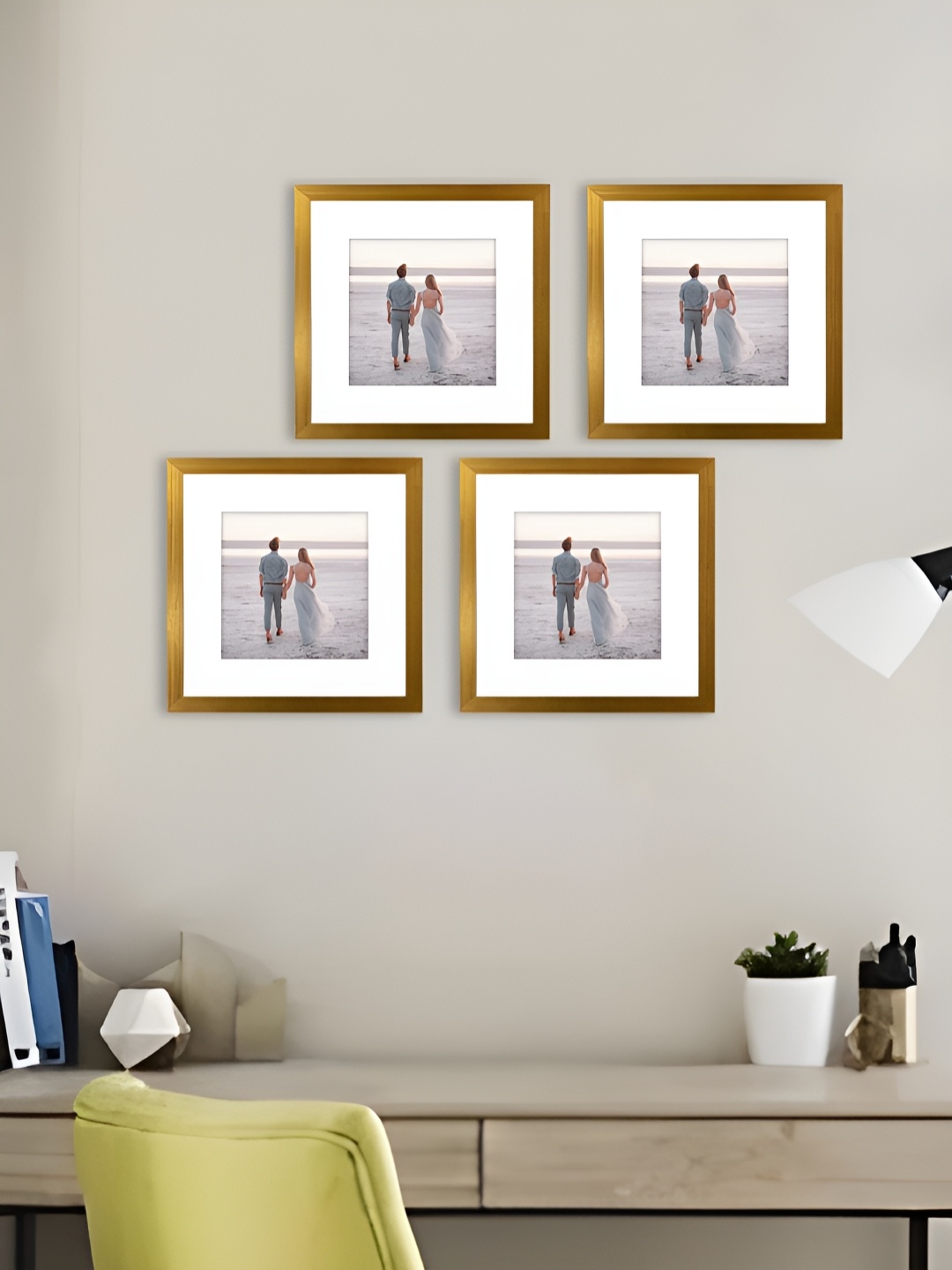 

Art Street Gold-Toned 1 Pieces MDF Table Photo Frames