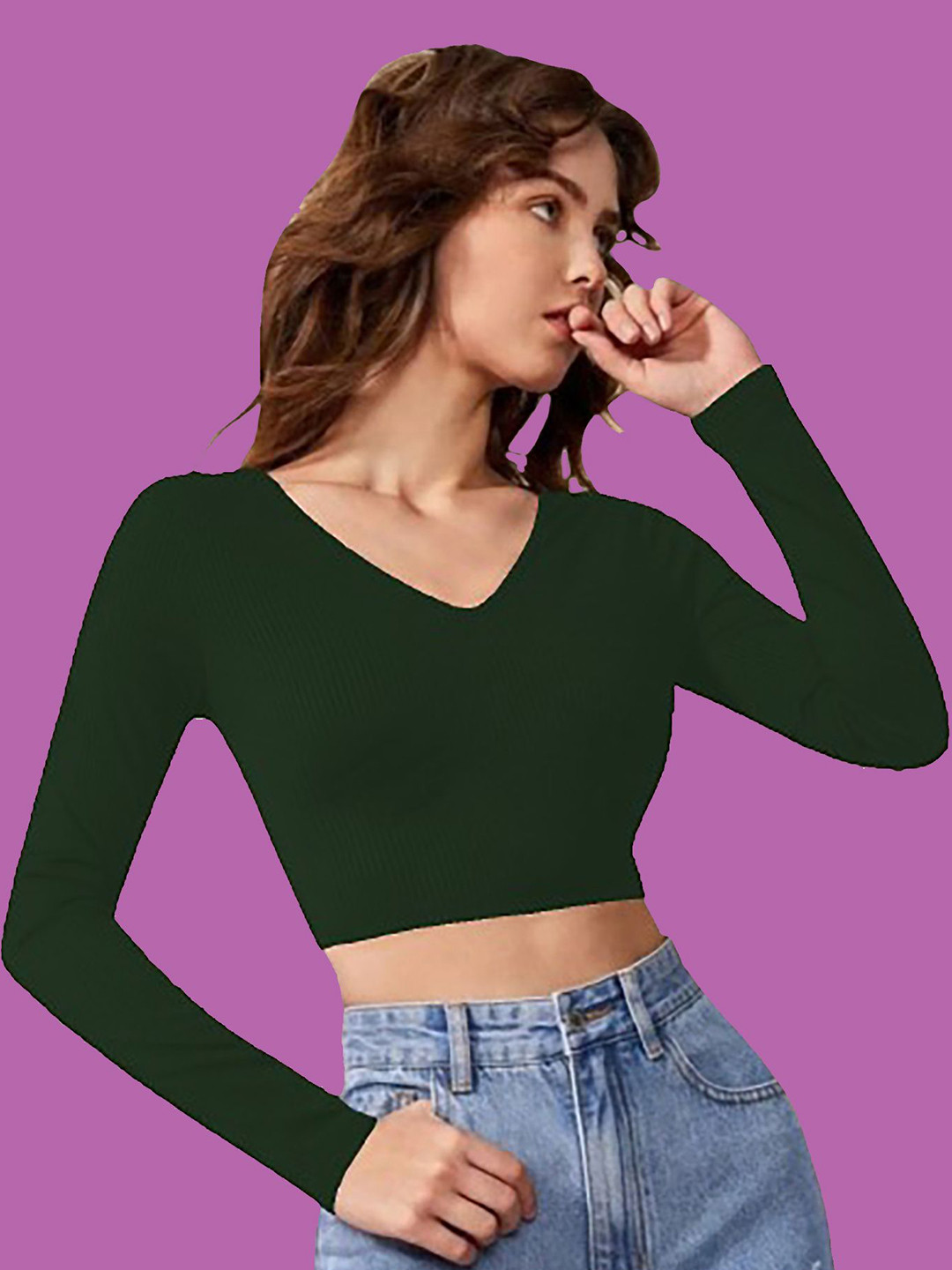 

Dream Beauty Fashion Crop Top, Green