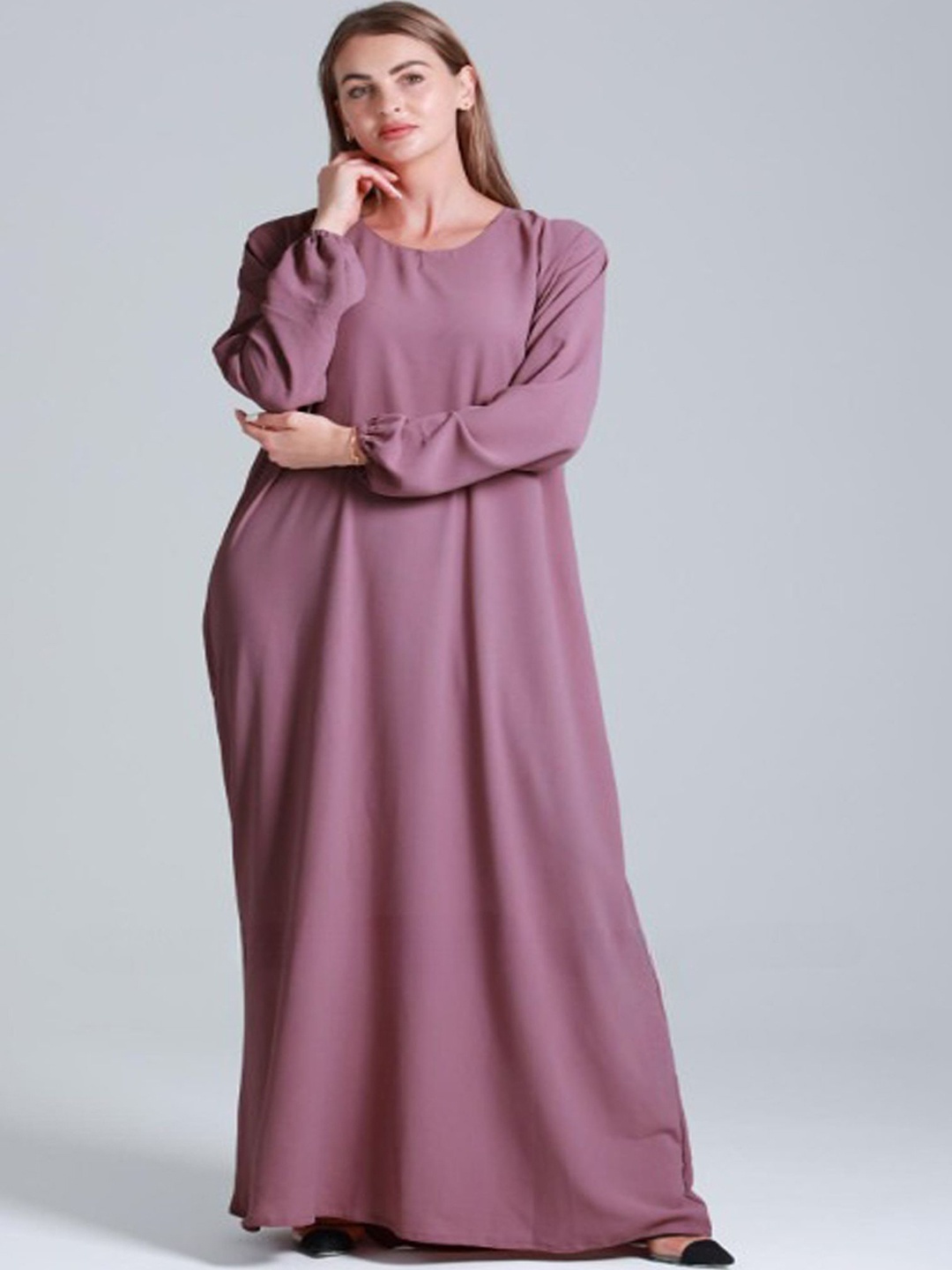 

BROKE BRAND Abaya Long Sleeves With Hijab, Pink