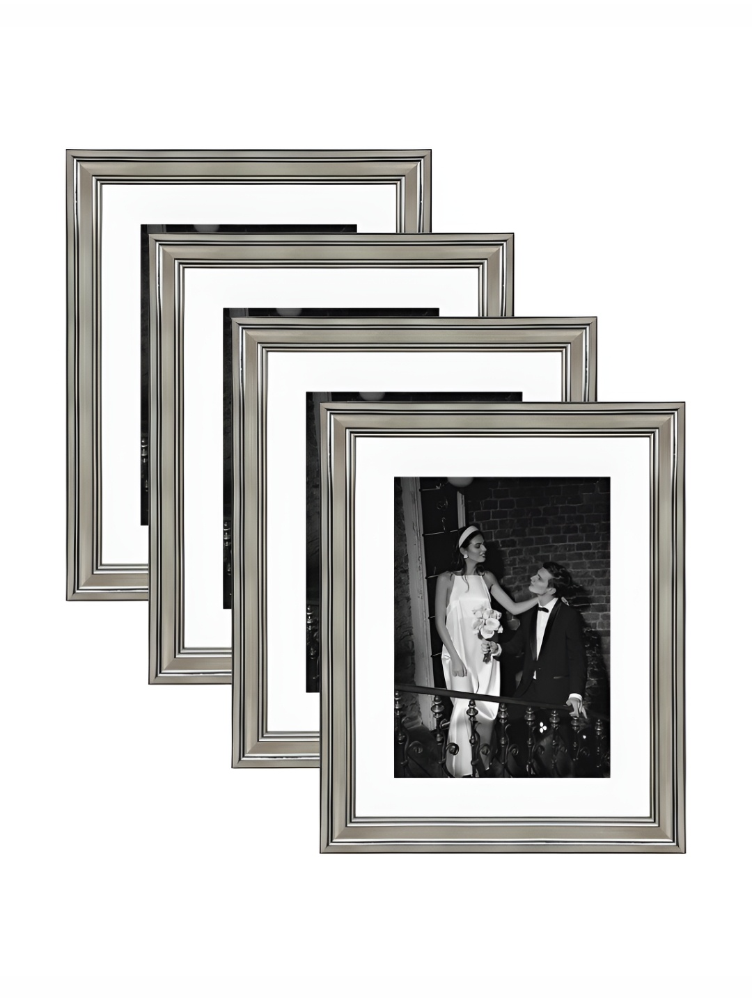 

Art Street Silver-Toned & White 2 to 4 Pieces Wood Wall Photo Frames