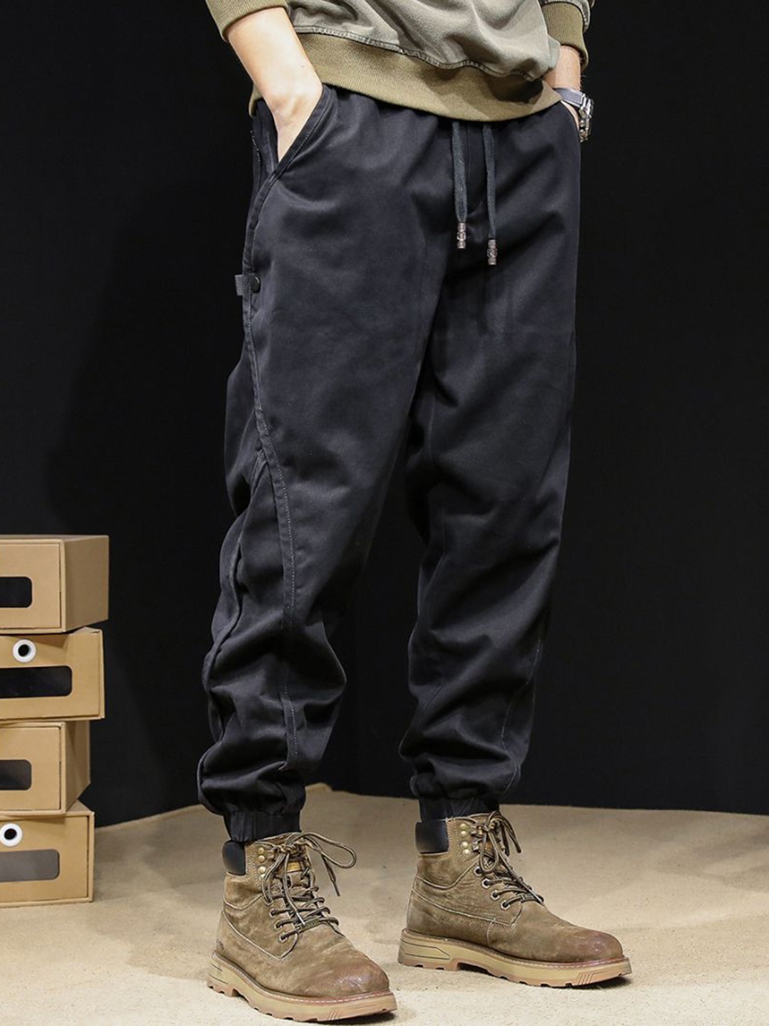 

StyleCast Men Joggers Trousers, Black