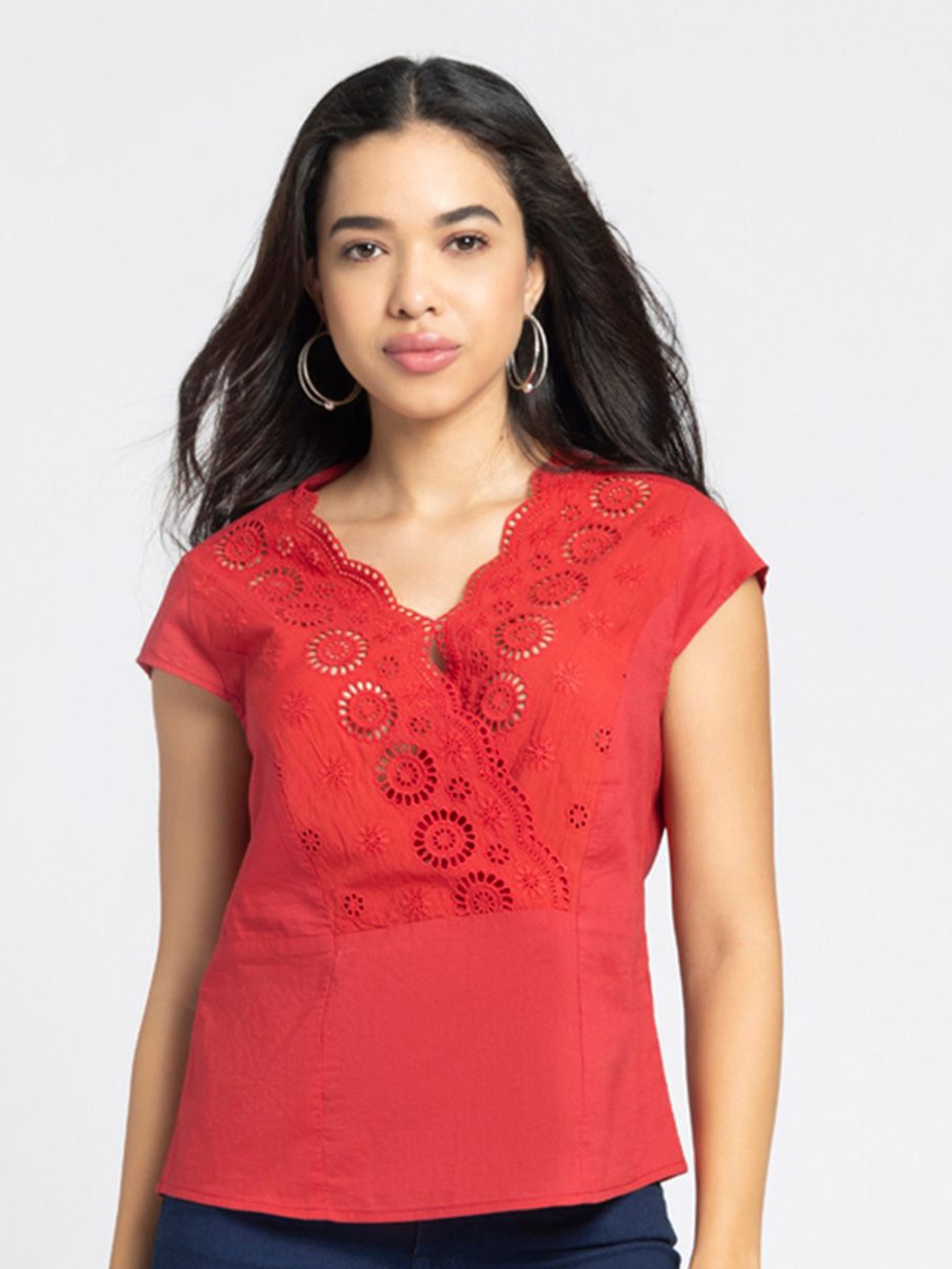 

SHAYE Cotton Top, Red
