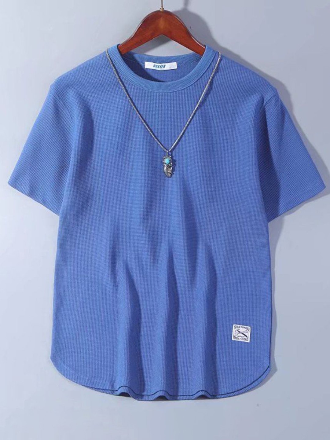 

StyleCast Men Solid Round Neck Oversized T-shirt, Blue