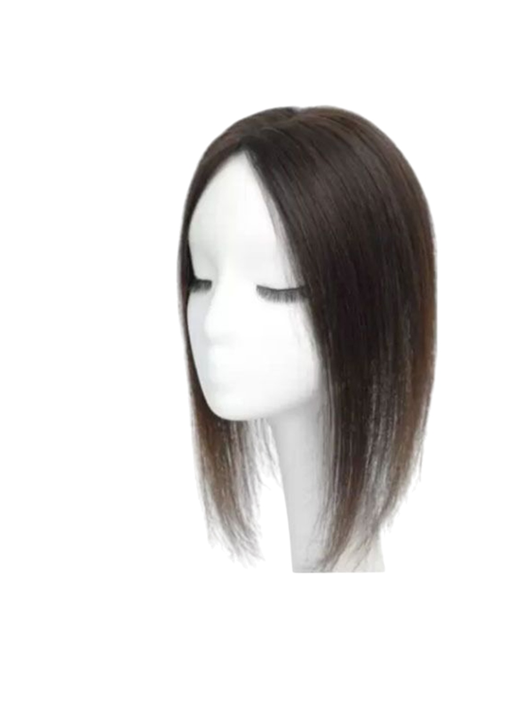 

camola deva Clip-In Straight Scalp Topper Hair Extension - Black - 20 Inch