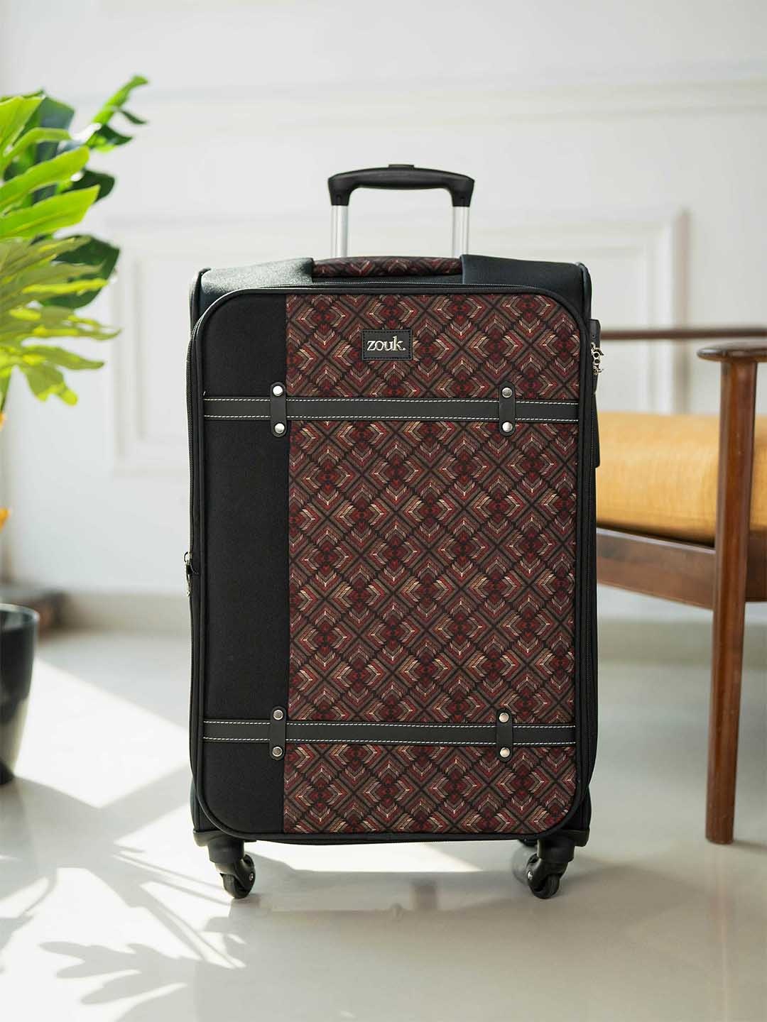 

ZOUK Amritsar Phulkari Saira Trolley Bag, Multi