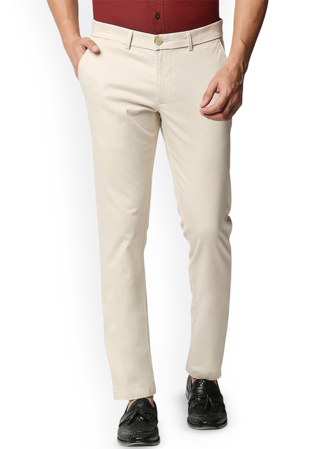 

Basics Men Comfort Trousers, Cream