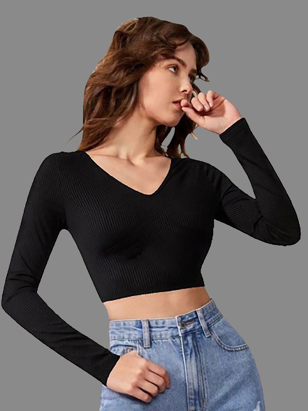 

Dream Beauty Fashion Women Fitted Crop Top, Black
