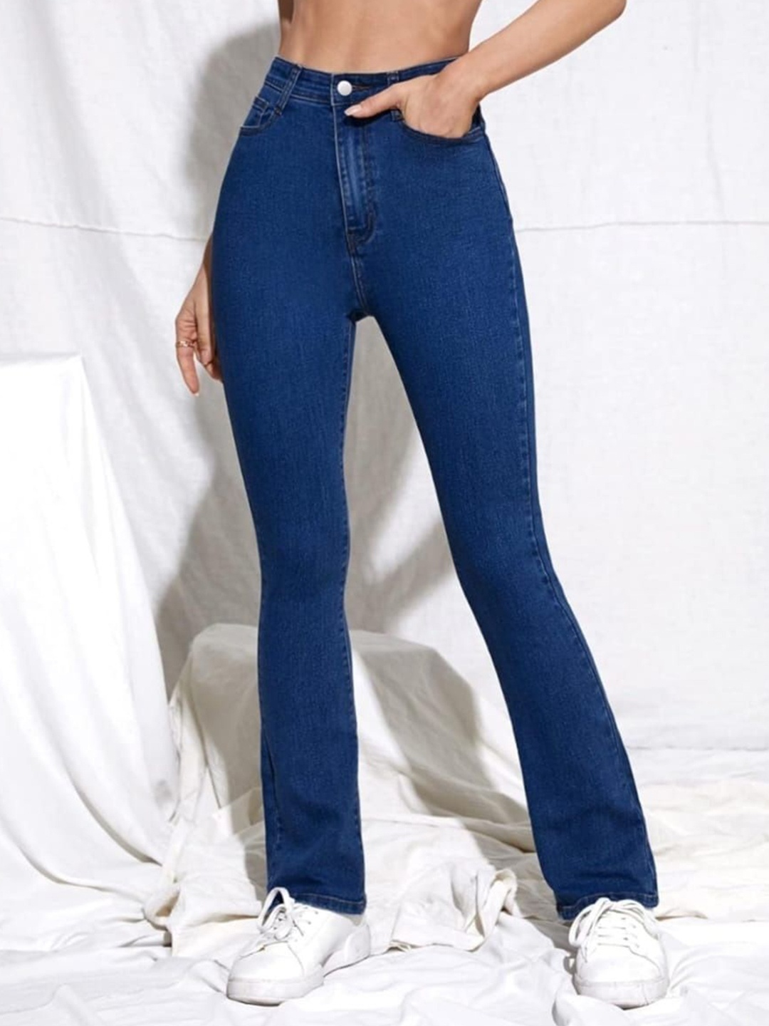 

Next One Women Bootcut Fit High-Rise Stretchable Jeans, Navy blue