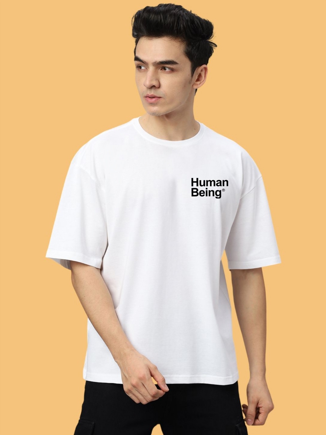 

Wear Your Opinion Men Typography Printed Round Neck Cotton Relaxed Fit T-shirt, White