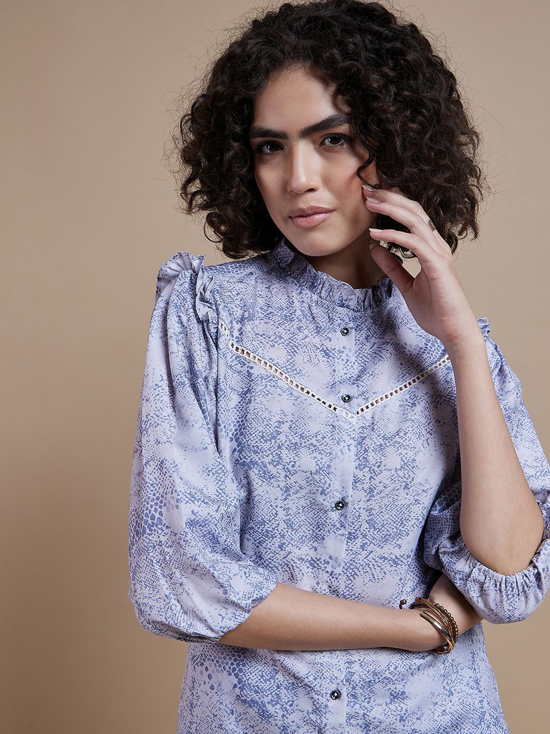 

CORSICA Women Comfort Opaque Printed Casual Shirt, Blue