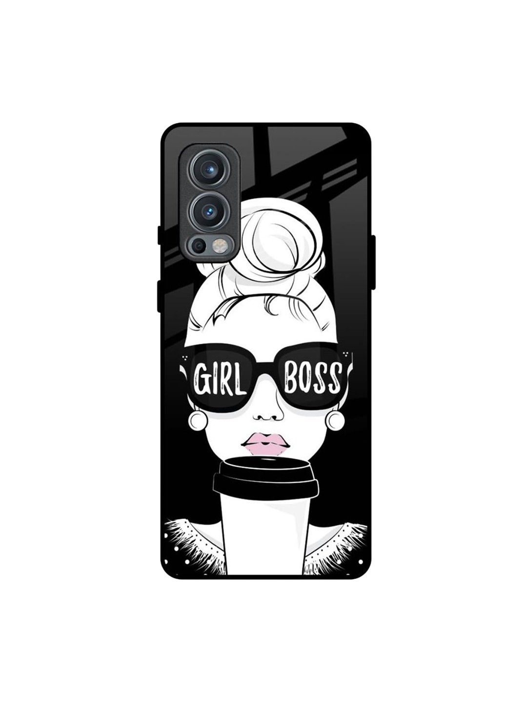 

QRIOH Girl Boss Printed Oneplus Nord 2 Back Case, White