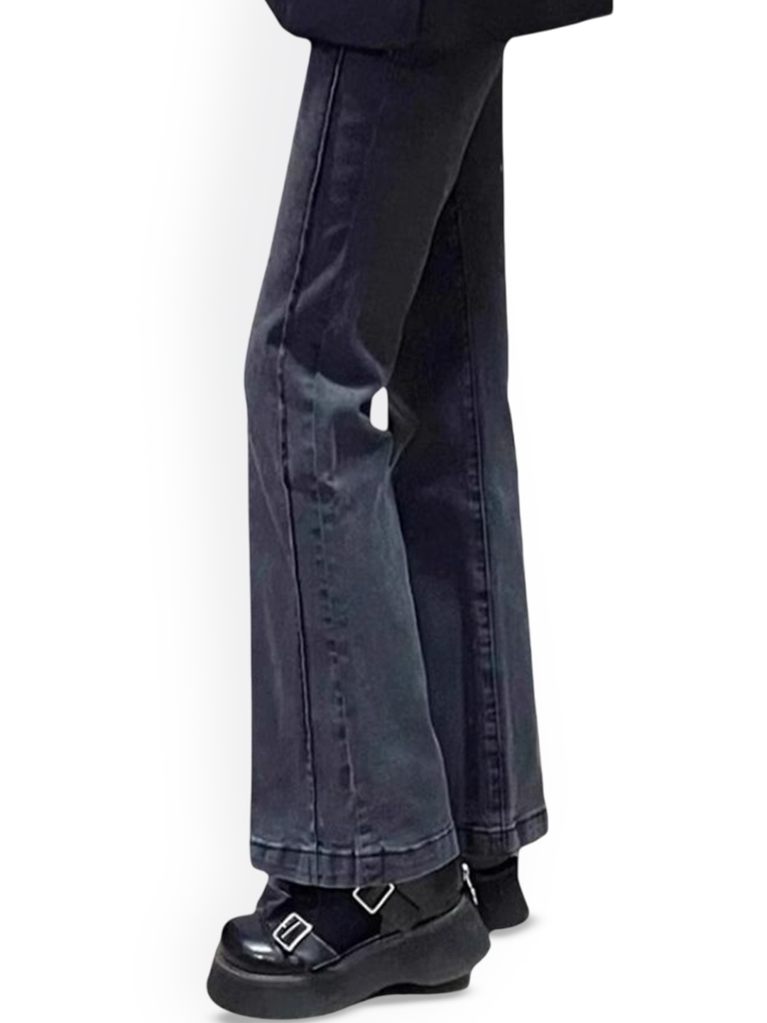 

StyleCast Women Straight Fit Mid-Rise Jeans, Charcoal