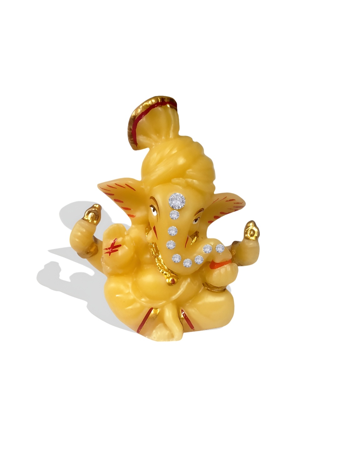 

Adhvik Yellow Pagadi Turban Ganesha Religious Idol Showpiece