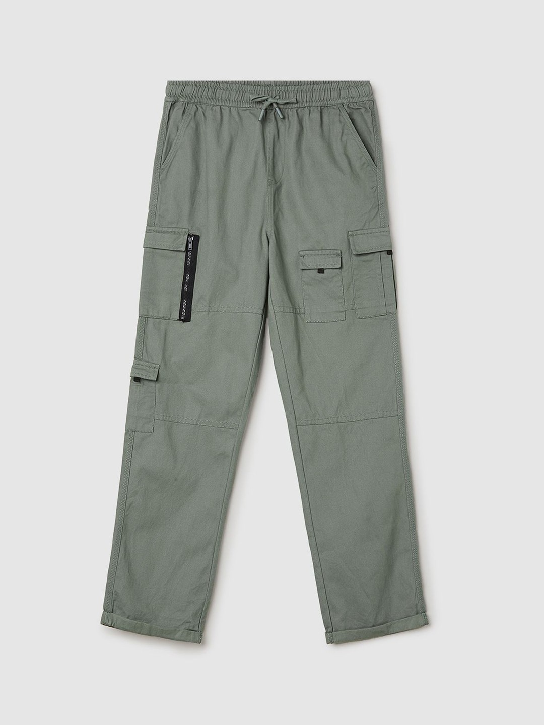 

max Boys Cargos Trousers, Green