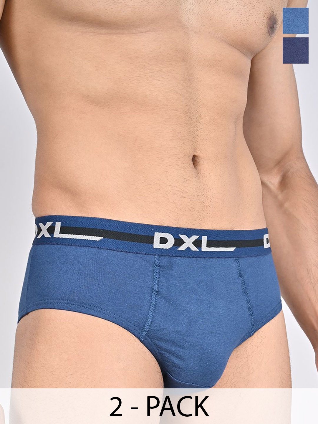 

SANDO Pack Of 2 Basic Briefs DXL0-E02-03-Navy Blue & Air Force