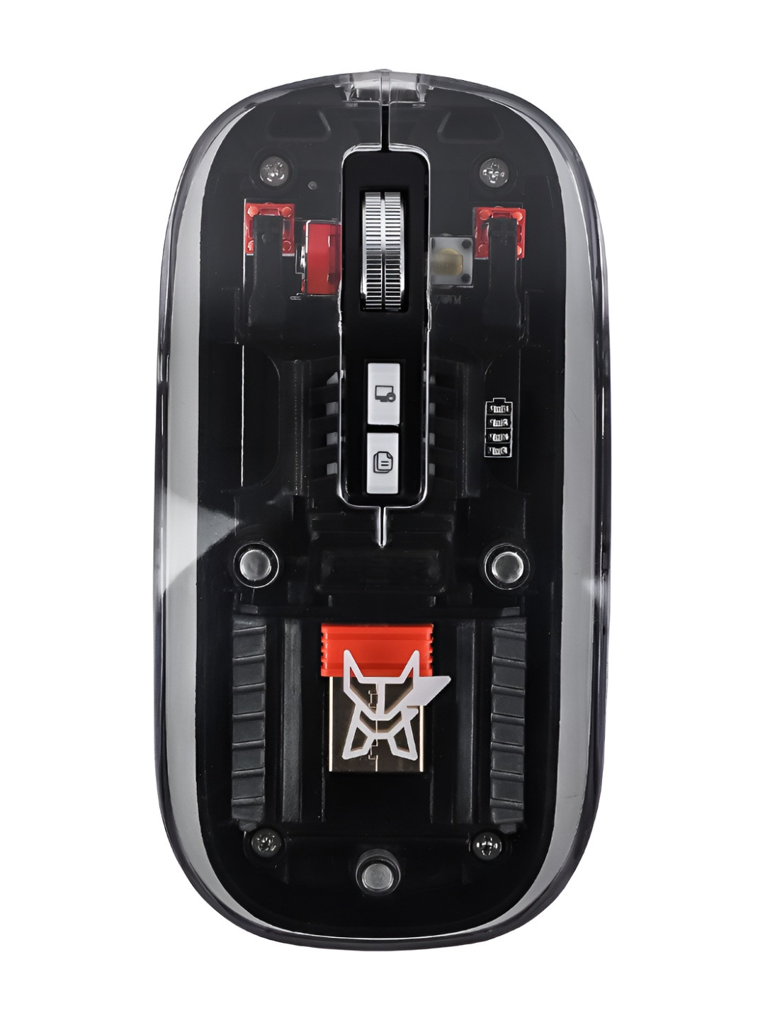 

Arctic Fox Clearview Black Transparent Wireless & Bluetooth Rechargeable Mouse