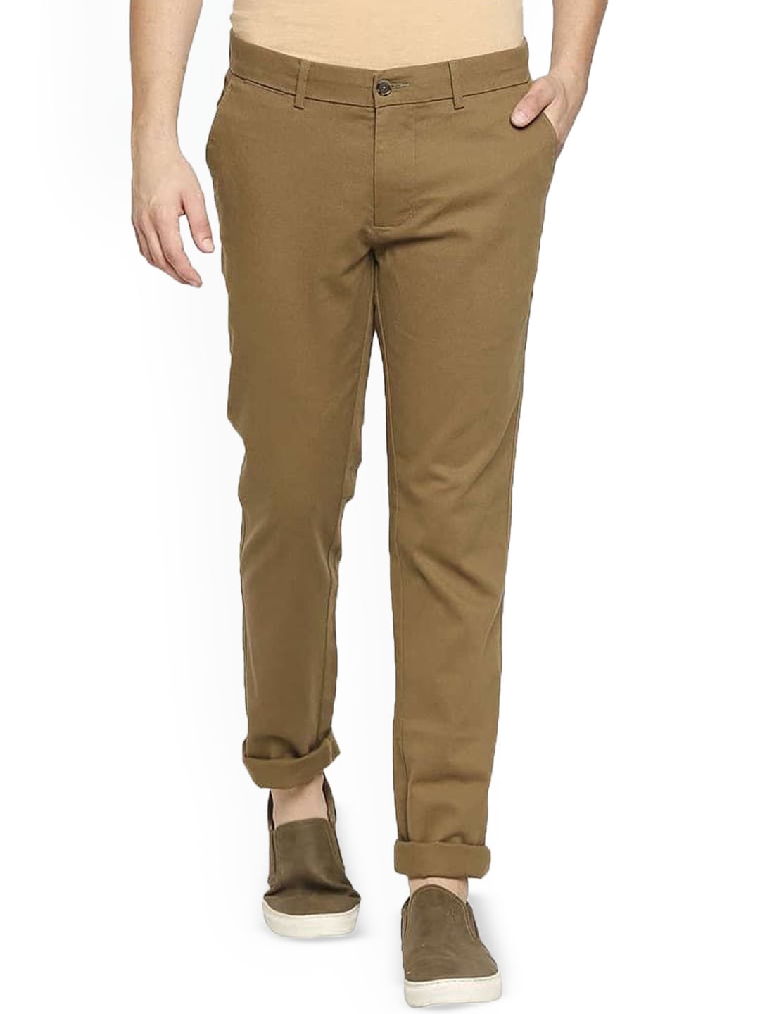 

Basics Men Comfort Trousers, Brown