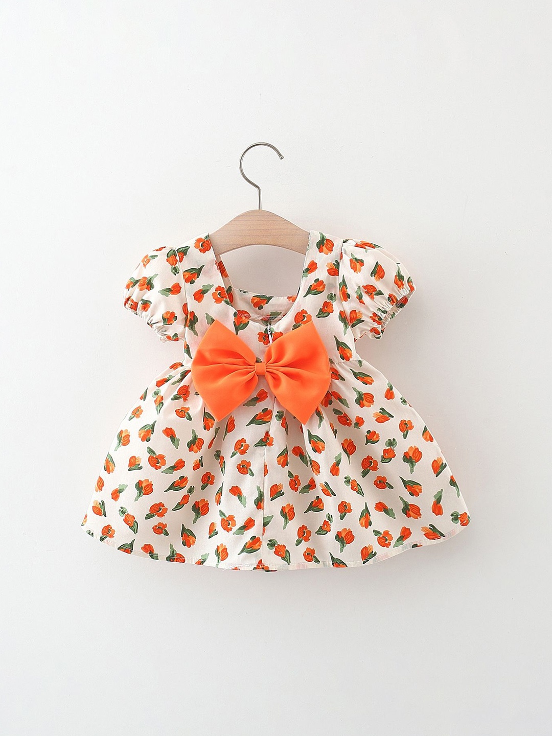 

LULU & SKY Animal Print Fit & Flare Dress, Orange