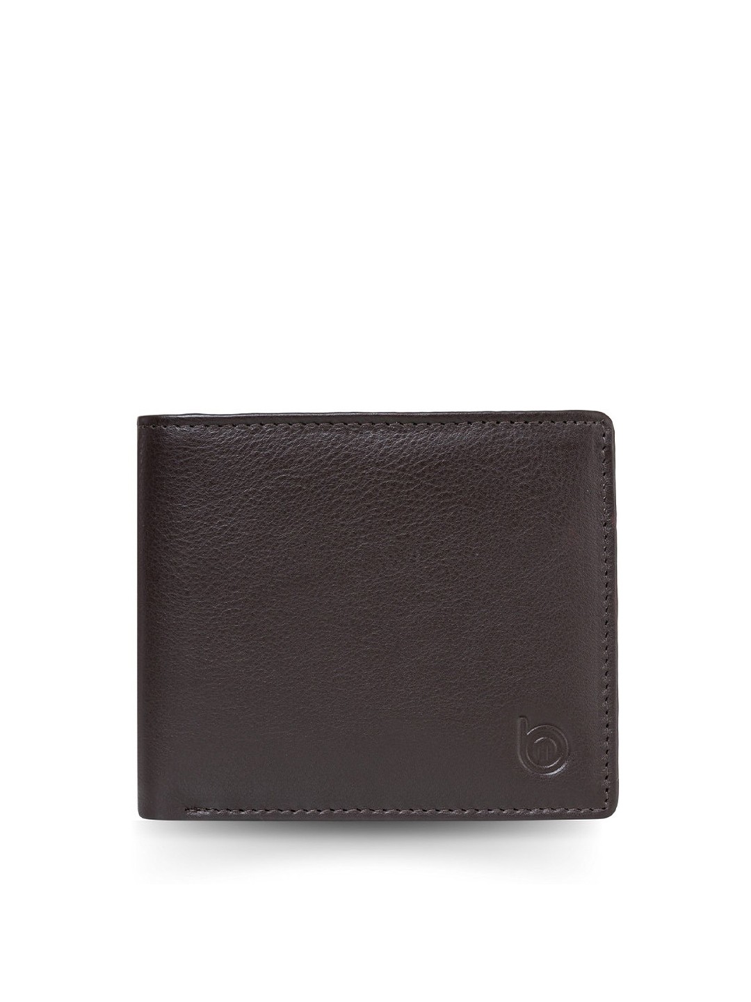 

BAGMAN Men Leather Two Fold Wallet, Brown