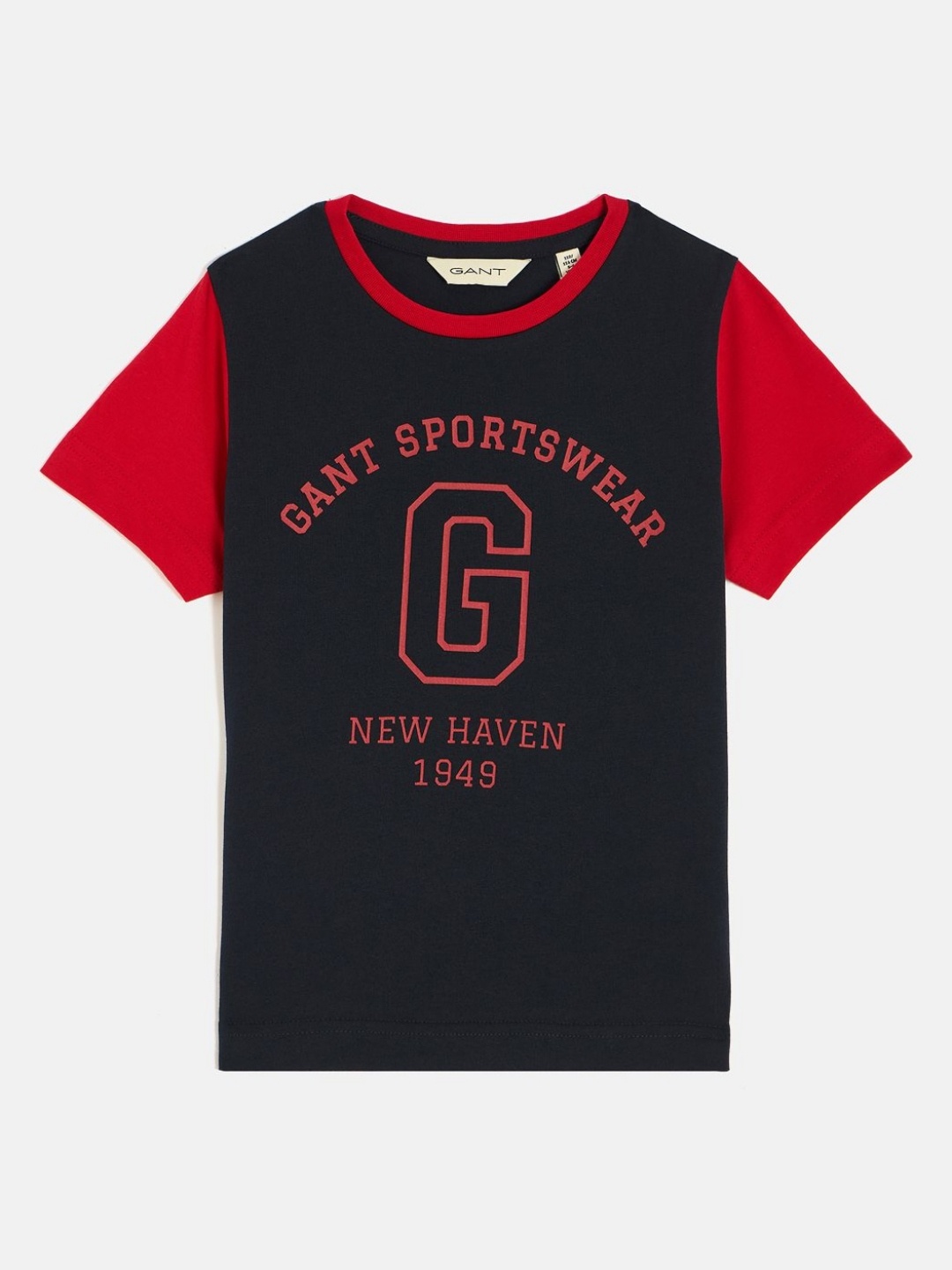 

GANT Boys Typography Printed Pure Cotton T-shirt, Navy blue