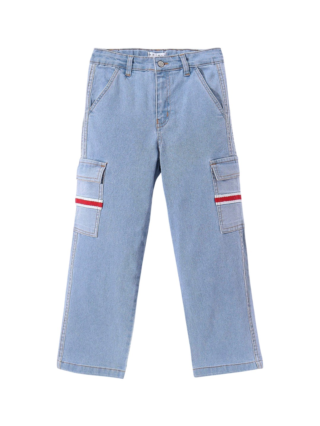 

ARIAS By LARA DUTTA Boys Regular Fit Cotton Cargo Jeans, Blue