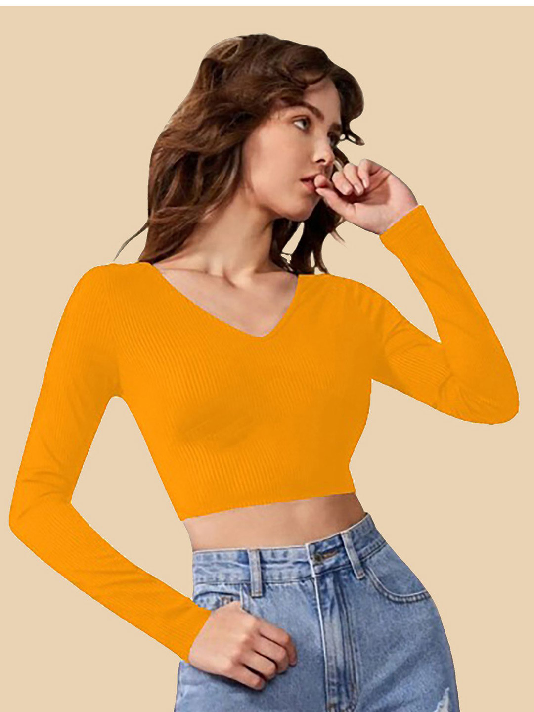 

Dream Beauty Fashion Crop Top, Yellow