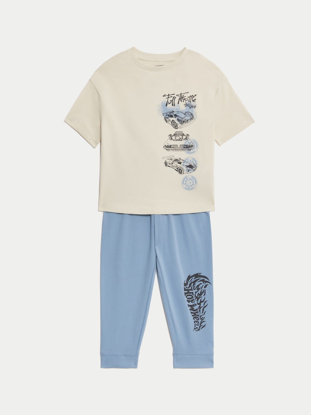 

Marks & Spencer Girls Printed Night suit, Blue